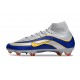 Nike Air Zoom Mercurial Superfly 10 Elite FG Plateada Azul Amarillo