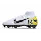 Nike Air Zoom Mercurial Superfly 10 Elite FG Blanco Negro Amarillo