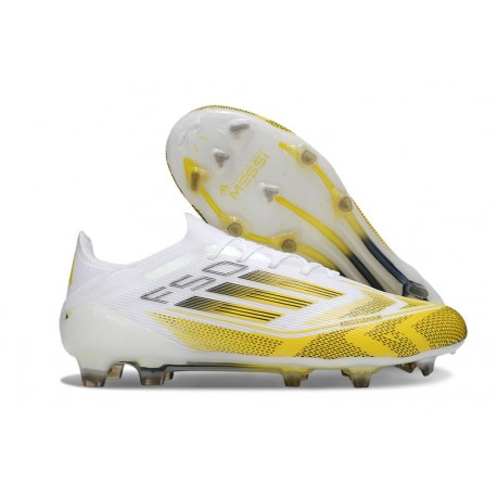 Adidas Bota F50 Elite FG Blanco Amarillo