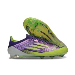 Adidas Bota F50 Elite FG Morado Rush Ftwr Blanco Limón Lúcido