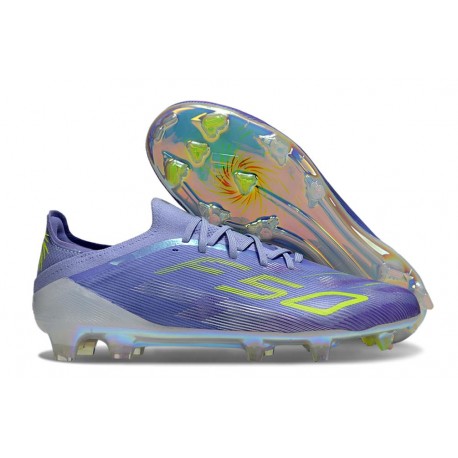 Adidas Bota F50 Elite FG Violeta Tone Limón Lúcido Morado Rush