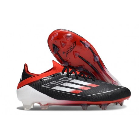 Adidas Bota F50 Elite FG Negro Rojo Blanco