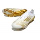 Zapatilla Adidas F50 + Elite FG Blanco Met Dorado