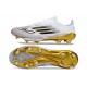 Zapatilla Adidas F50 + Elite FG Blanco Negro Met Dorado