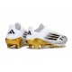 Zapatilla Adidas F50 + Elite FG Blanco Negro Met Dorado