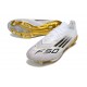 Zapatilla Adidas F50 + Elite FG Blanco Negro Met Dorado
