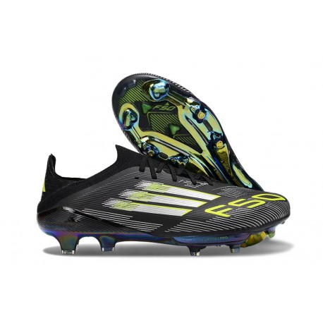 Zapatilla Adidas F50 + Elite FG Negro Hierro Met. Limón Lúcido