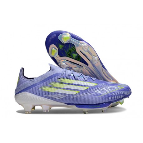 Zapatilla Adidas F50 + Elite FG Violeta Tone Limón Lúcido Morado Rush