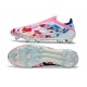 Bota de Fútbol Adidas F50 Elite Sin Cordones FG Blanco Rosa Rojo Azul