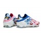 Bota de Fútbol Adidas F50 Elite Sin Cordones FG Blanco Rosa Rojo Azul