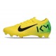 Botas de Futbol Nike Mercurial Vapor XVI Elite FG Mbappe Amarillo Verde Negro
