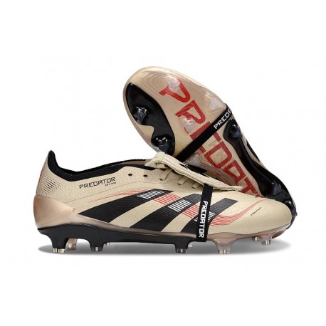 adidas Predator Elite Foldover Tongue FG Platino Met Negro Rojo