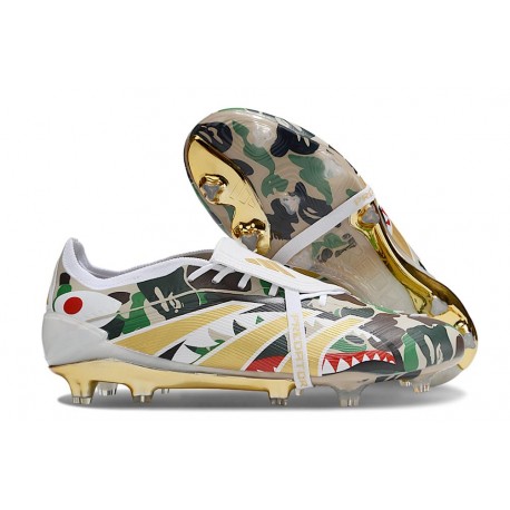 adidas Predator Elite Foldover Tongue FG Blanco Verde Negro Dorado