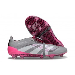 adidas Predator Elite Foldover Tongue FG Gris Blanco Rosa
