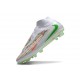 Bota De Fútbol Nike Phantom 6 High Elite Fg Blanco Verde Naranja