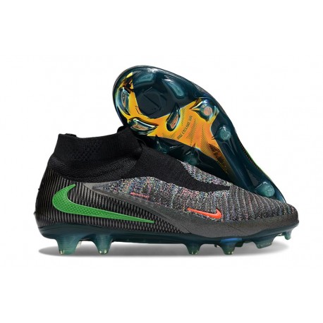 Bota De Fútbol Nike Phantom 6 High Elite Fg Negro Verde