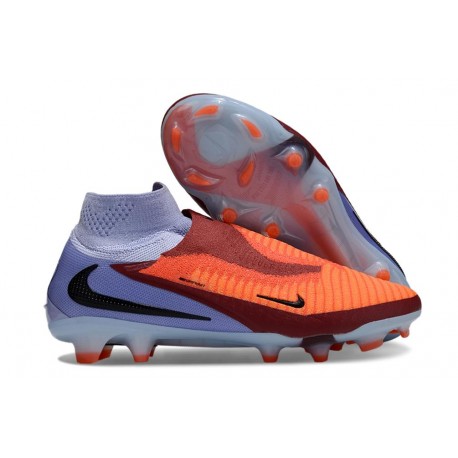 Bota De Fútbol Nike Phantom 6 High Elite Fg Royal Tinte Carmesí Vivo Negro