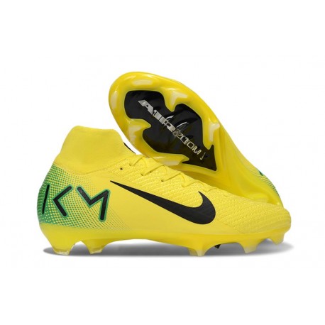 Nike Air Zoom Mercurial Superfly 10 Elite FG KM Amarillo Verde Negro