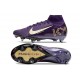 Nike Air Zoom Mercurial Superfly X Elite SG X MBAPPE Grand Morado Marfil claro