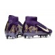 Nike Air Zoom Mercurial Superfly X Elite SG X MBAPPE Grand Morado Marfil claro