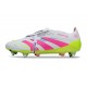 adidas Predator Fold-over Tongue Elite SG Blanco Rosa Amarillo