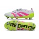 adidas Predator Fold-over Tongue Elite SG Blanco Rosa Amarillo