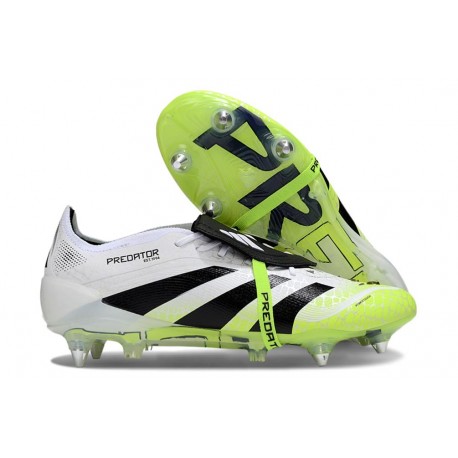 adidas Predator Fold-over Tongue Elite SG Blanco Negro Amarillo