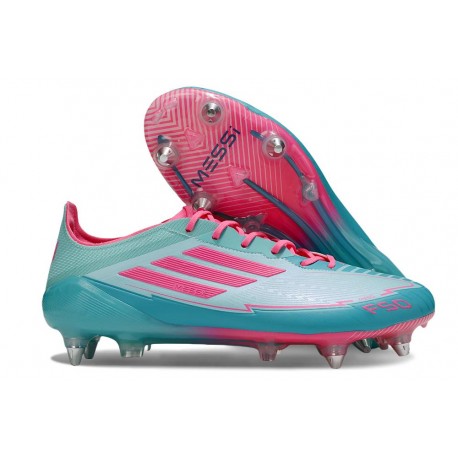 Zapatos de Fútbol adidas F50 Elite SG Flash Agua Rosa Lúcido Lucid Cyan