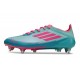 Zapatos de Fútbol adidas F50 Elite SG Flash Agua Rosa Lúcido Lucid Cyan