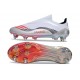 Zapatillas adidas F50 Elite Laceless SG X MESSI Ftwr Blanco Rojo Lúcido Plateado Met.