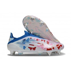 Zapatillas adidas F50 Elite Laceless SG Blanco Rojo Azul