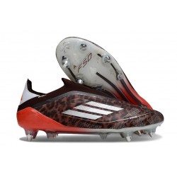 Zapatillas adidas F50 Elite Laceless SG Marrón Blanco Rojo