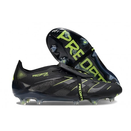 adidas Predator Elite Foldover Tongue FG Negro Carbón Limón Lúcido