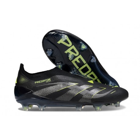 adidas Predator 25 Elite Laceless FG Negro Amarillo