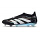 adidas Predator 25 Elite Laceless FG Negro Blanco Azul