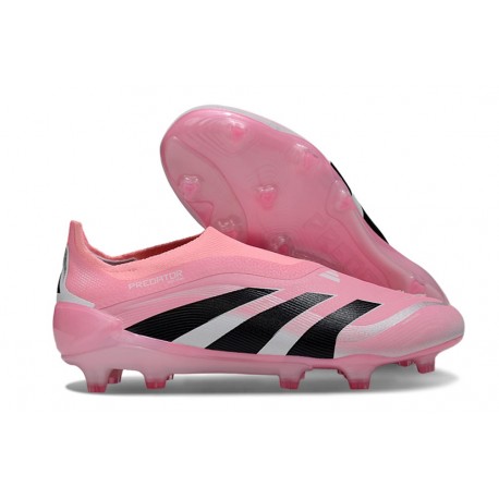 adidas Predator 25 Elite Laceless FG Rosa Negro