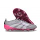 Botines de Futbol adidas Predator Elite FG Gris Blanco Rosa