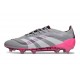 Botines de Futbol adidas Predator Elite FG Gris Blanco Rosa