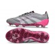 Botines de Futbol adidas Predator Elite FG Gris Blanco Rosa
