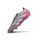 Botines de Futbol adidas Predator Elite FG Gris Blanco Rosa