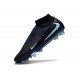 Bota De Fútbol Nike Phantom 6 High Elite Fg Negro Azul
