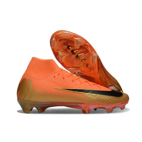 Zapatillas Nike Mercurial Superfly X Elite FG Naranja Negro Dorado