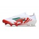 Bota de Fútbol Adidas F50 Elite Sin Cordones FG Blanco Rojo Verde