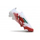 Bota de Fútbol Adidas F50 Elite Sin Cordones FG Blanco Rojo Verde
