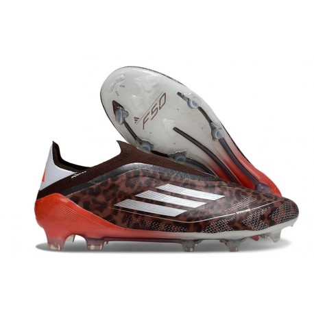 Adidas F50 Elite Laceless FG Marrón Plateada 