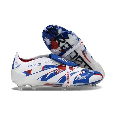 adidas Predator Elite Foldover Tongue FG Blanco Azul Rojo