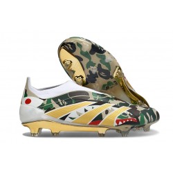 adidas Predator 25 Elite Laceless FG Verde Negro Dorada