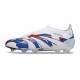 adidas Predator 25 Elite Laceless FG Blanco Azul Rojo