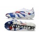 adidas Predator 25 Elite Laceless FG Blanco Azul Rojo
