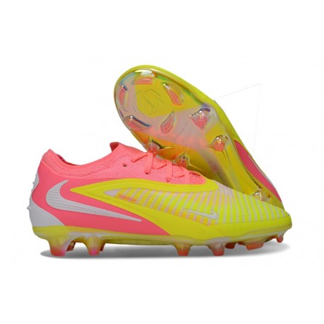 Bota de Futbol Nike Phantom 6 Low Elite FG Amarillo Rosa